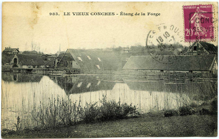 Conches-en-Ouche. Vieux Conches - Étang de la Forge.