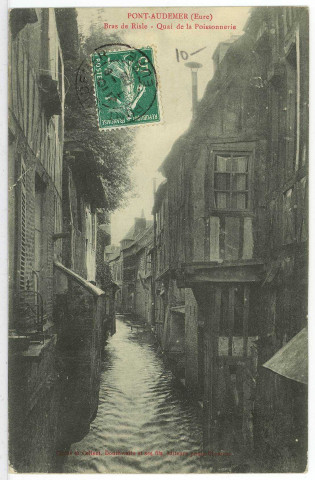 Pont-Audemer. Bras de Risle - Quai de la Poissonnerie.