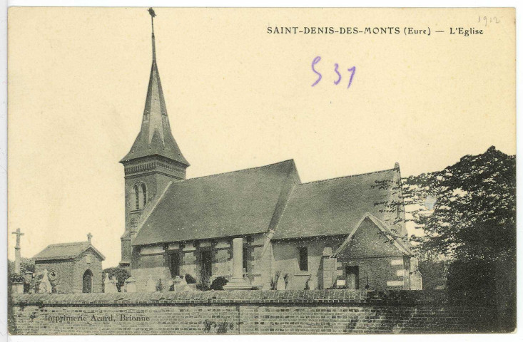 Saint-Denis-des-Monts. L'Eglise.