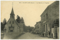Glisolles. La Mairie et l'Eglise.