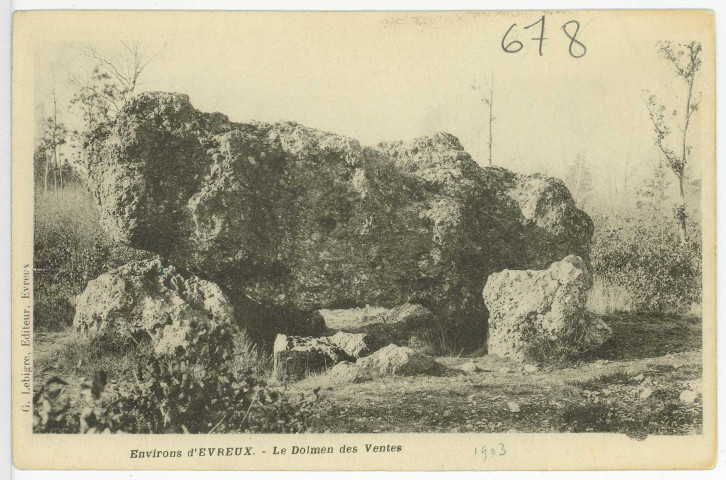 Ventes (Les). Le Dolmen des Ventes.