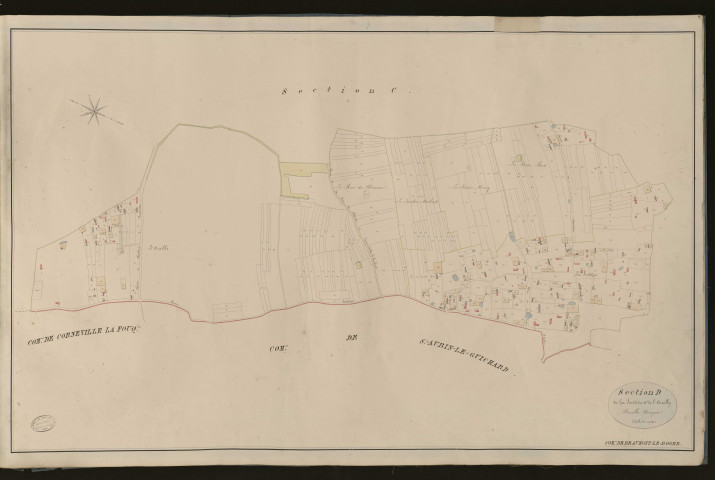 Beaumont-le-Roger. Section D _ de la Soudière et de l'Oraille _ Feuille Unique