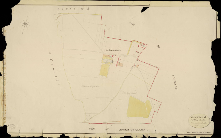 Haye-le-Comte (La). Section B _ du Village et des Bois _ 2e et dernière Feuille