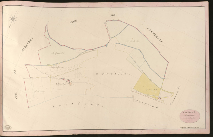 Chauvincourt. Section D _ de Chauvincourt _ 1re de 2 Feuilles