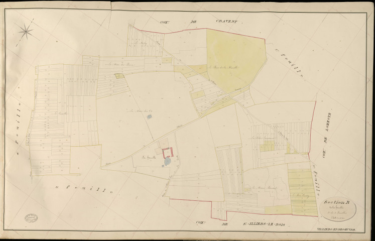 Villiers-en-Désœuvre. Section B _ de la harelle _ 2e de 4 Feuilles