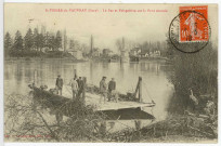 Saint-Pierre-du-Vauvray. Le Bac et Perspective sur le Pont écroulé.