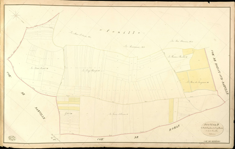 Minières (Les). Section D _ du Bois de Coigne-fesse et des longs Champs _ 2e de 3 Feuilles