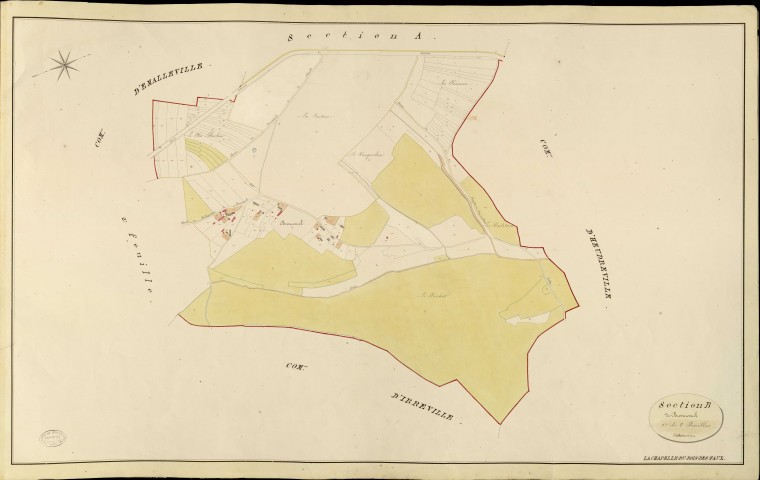 Chapelle-du-bois-des-Faulx (La). Section B _ de Brosmesnil _ 1re de 2 Feuilles
