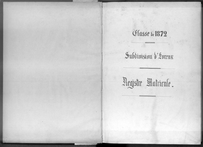 Evreux. Registre (1872)