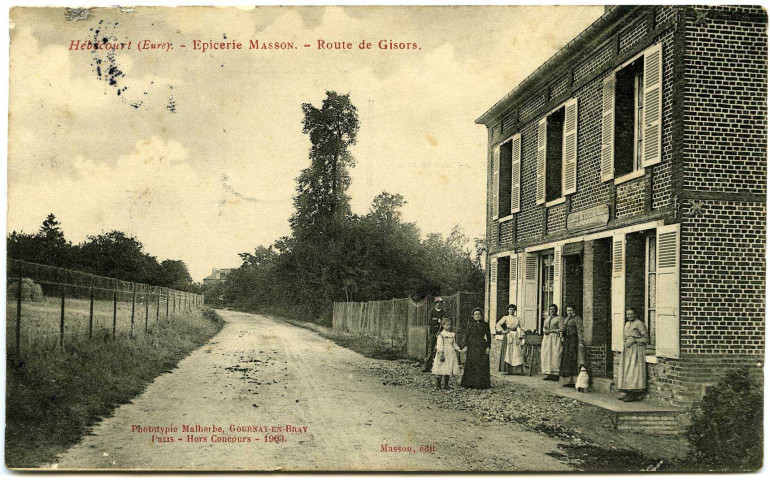 Hébécourt. Epicerie Masson. - Route de Gisors.