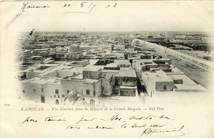 KAIROUAN. - Vue Générale prise du minaret de la Grande Mosquée