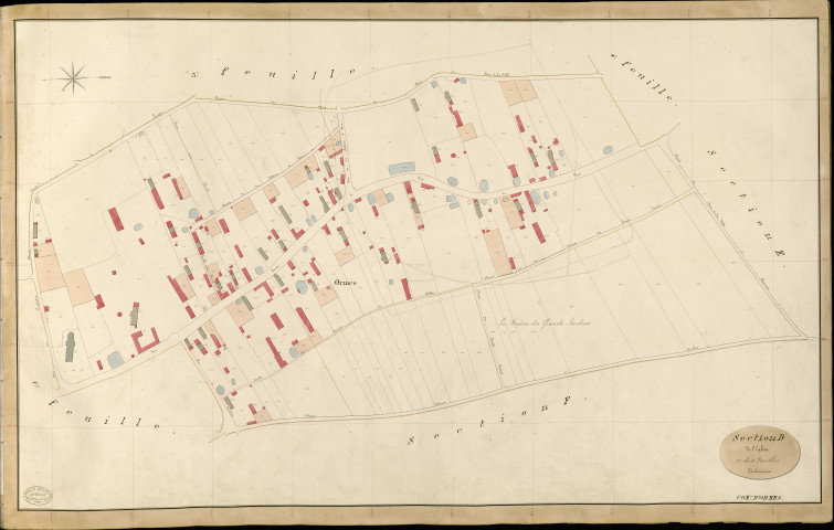 Ormes. Section D _ de l'Eglise _ 2e de 4 Feuilles