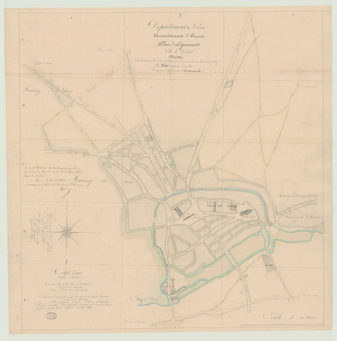 Breteuil _ Atlas "Plan d'alignements. Ville de Breteuil".
