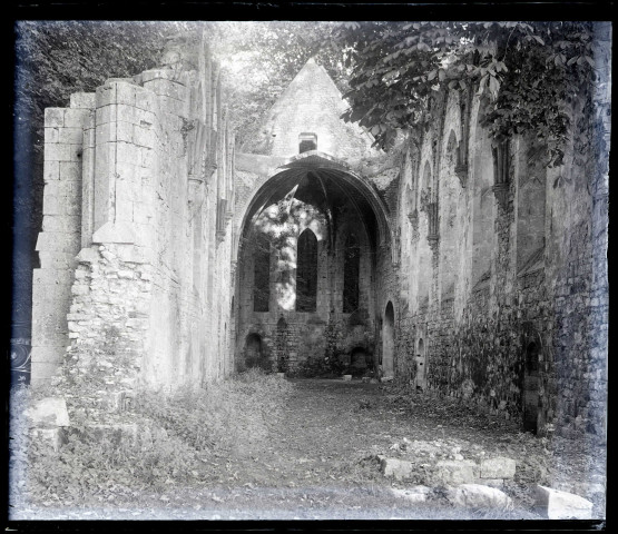 Ruines et vestiges de l'abbaye Notre-Dame-de-Fontaine-Guérard à Radepont (Eure).