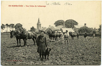 Divers. En Normandie. - Une Scène de Labourage.