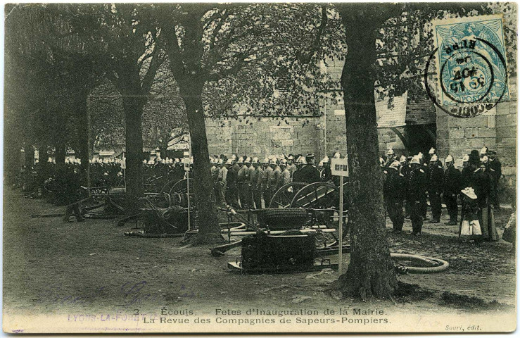 Ecouis. Fêtes d'Inauguration de la Mairie. - La Revue des Compagnies de Sapeurs-Pompiers.