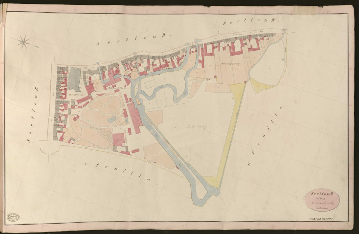 Gisors. Section H _ de Vaux _ 3e de 4 Feuilles