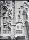 Détail de la façade du palais de justice de Rouen (Seine-Maritime).
