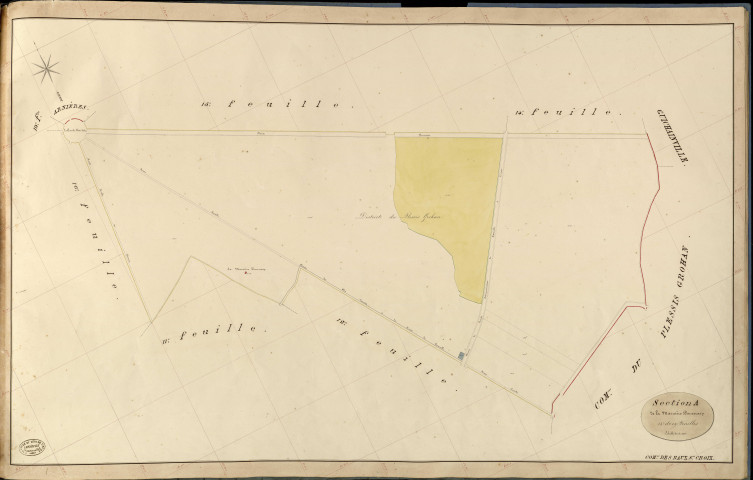 Baux-Sainte-Croix (Les). Section A _ de la marnière Doucerain _ 13e de 19 Feuilles