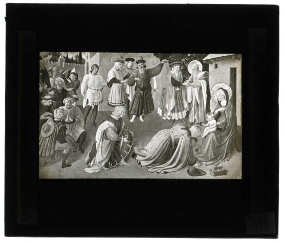 Musée des Offices de Florence (Italie), tableau de Fra Angelico « l'adoration des Rois ».