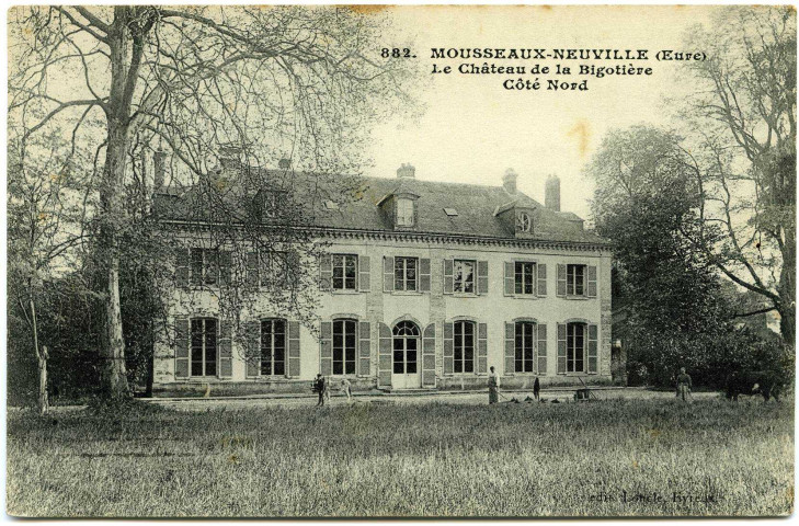 Mousseaux-Neuville. Le Château de la Bigotière - Côté Nord.