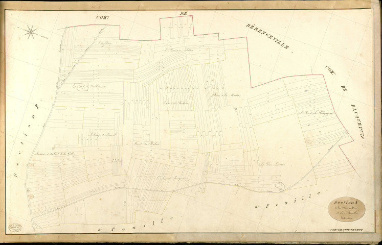 Quittebeuf. Section A _ de la Mare du Hom _ 1re de 3 Feuilles