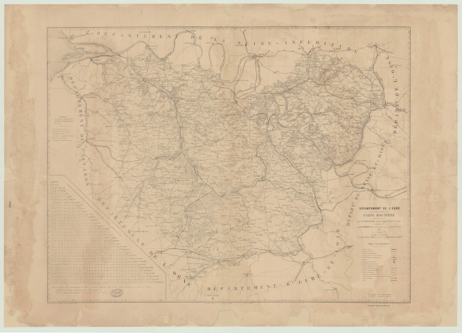 Carte routière, département de l'Eure