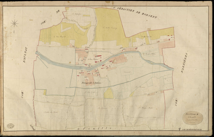 Bérengeville-la-Rivière. Section A _ de Bérengeville _ 1re de 4 Feuilles