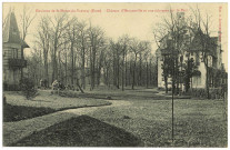 Herqueville. Environs de Saint-Pierre du-Vauvray (Eure) - Château d'Herqueville et une échappée sur le Parc.
