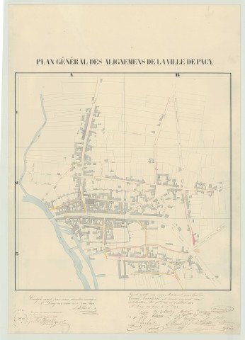 Pacy-Sur-Eure _ "Alignements des rues, places, boulevards et autres voies publiques de la ville de Pacy".