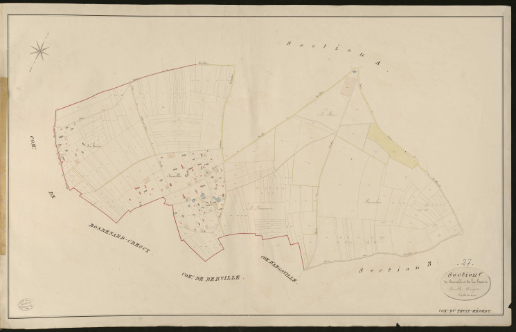 Thuit-Hébert. Section C _ de Bouville et de la Hairie _ Feuille Unique