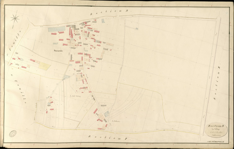 Emanville. Section D _ du Village _ 2e de 3 Feuilles