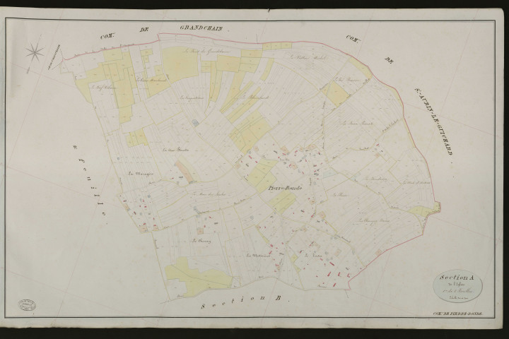 Pierre-Ronde. Section A _ de l'Eglise _ 1re de 2 Feuilles