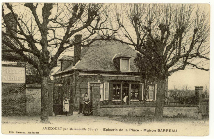 Amécourt. Epicerie de la Place-Maison Barreau.