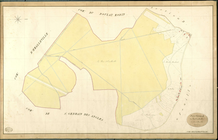 Normanville. Section A _ du Bois d'Emalleville _ 1re de 4 Feuilles
