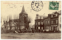 Conteville. La Place de l'Eglise et la Poste.