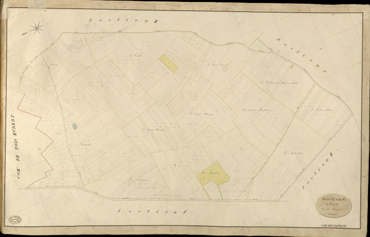 Claville. Section G _ de Prémule _ Feuille Unique