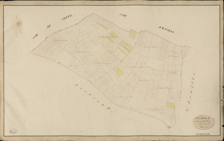 Boussey. Section A _ de Franceu et de la Butte _ 1re de 2 Feuilles