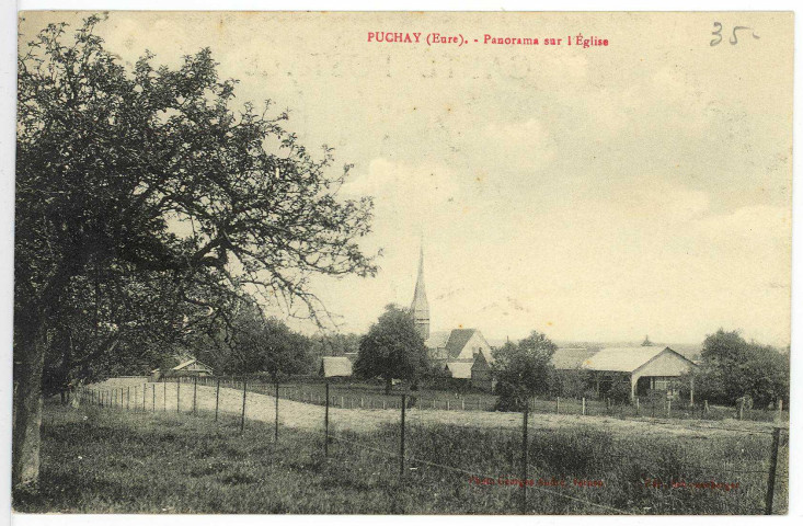 Puchay. Vue générale sur l'Eglise.