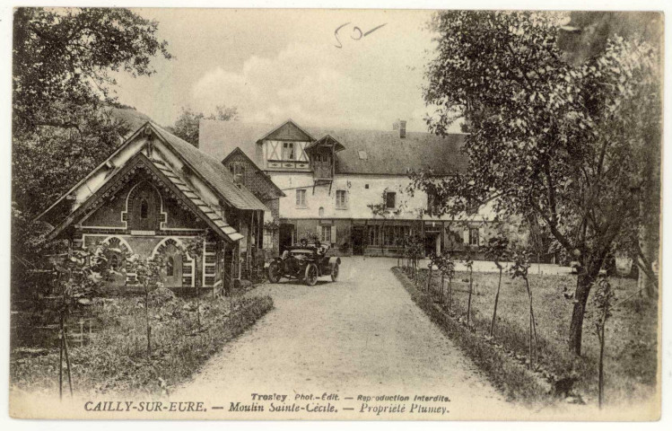 Cailly-sur-Eure. Moulin Sainte-Cécile-Propriété Plumey.