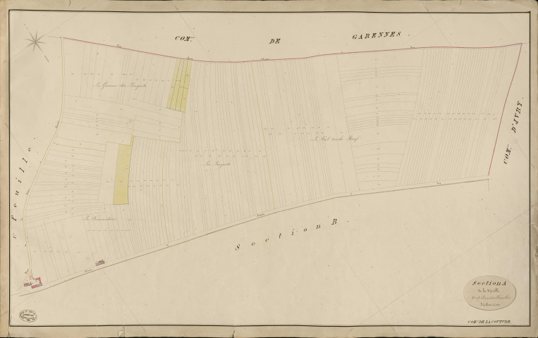 Couture (La). Section A _ de la Viéville _ 2e et dernière Feuille