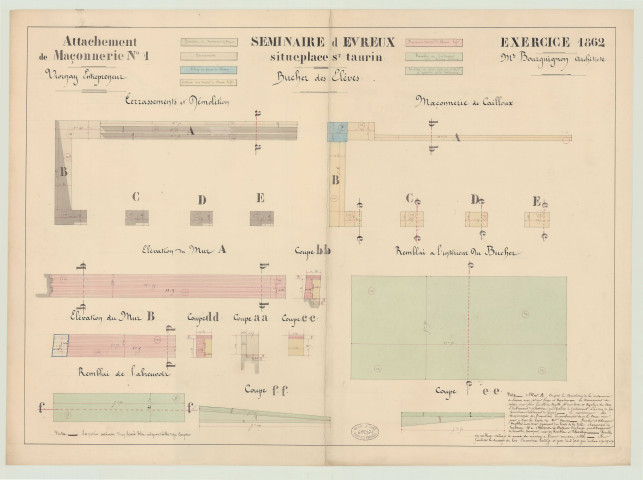 Evreux _Séminaire Saint-Taurin. _ "Bûcher des élèves" .