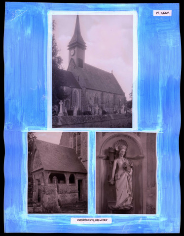 "Églises rurales du département de l'Eure" du chanoine Bonnenfant tome II, planche LXXXI Les Jonquerets-de-Livet (Eure).