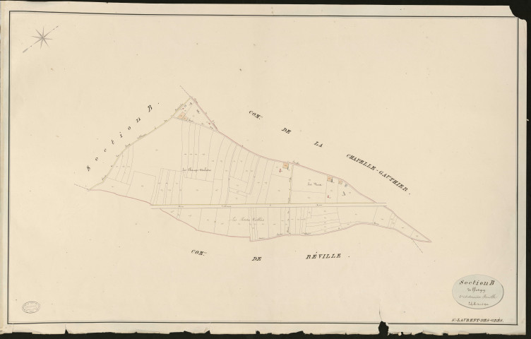 Saint-Laurent-des-Grès. Section B _ de Glatigny _ 2e et dernière Feuille