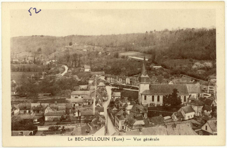Bec-Hellouin (Le). Vue générale.