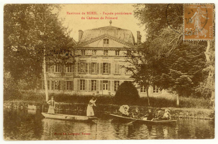Bueil. Façade Postérieure du Château de Primard.