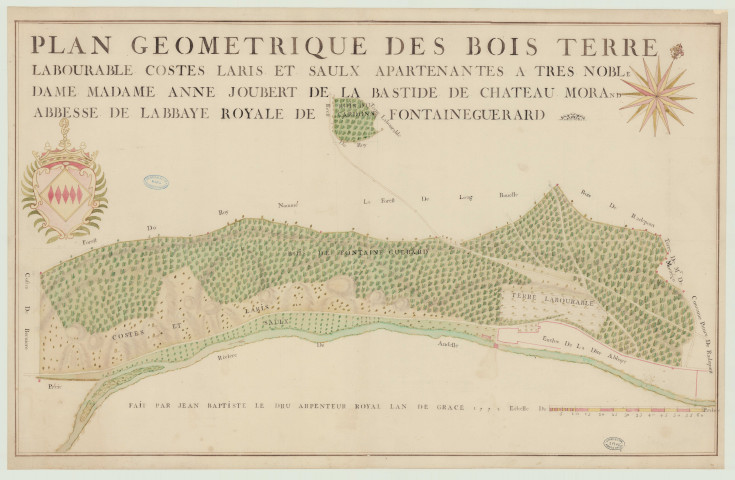 Radepont - 1- "Plan des bois de l'abbaye royale de Fontaine-Guérard". * 2- "Plan des bois de l'abbaye royale de Fontaine-Guérard". * 3- "Plan géométrique des bois, terres labourables…". *