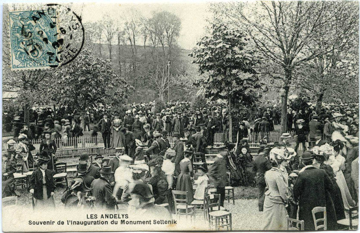 Andelys (Les). Souvenir de l'inauguration du Monument Sellenik.