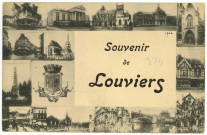 Louviers-Ville. Carte souvenir.