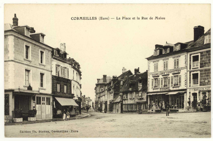 Cormeilles. La Place et la Rue de Malou.